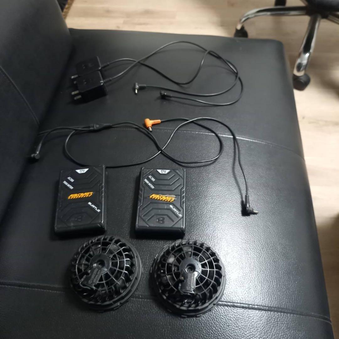 バートルエアクラフト　17v ファンセット　充電器2個