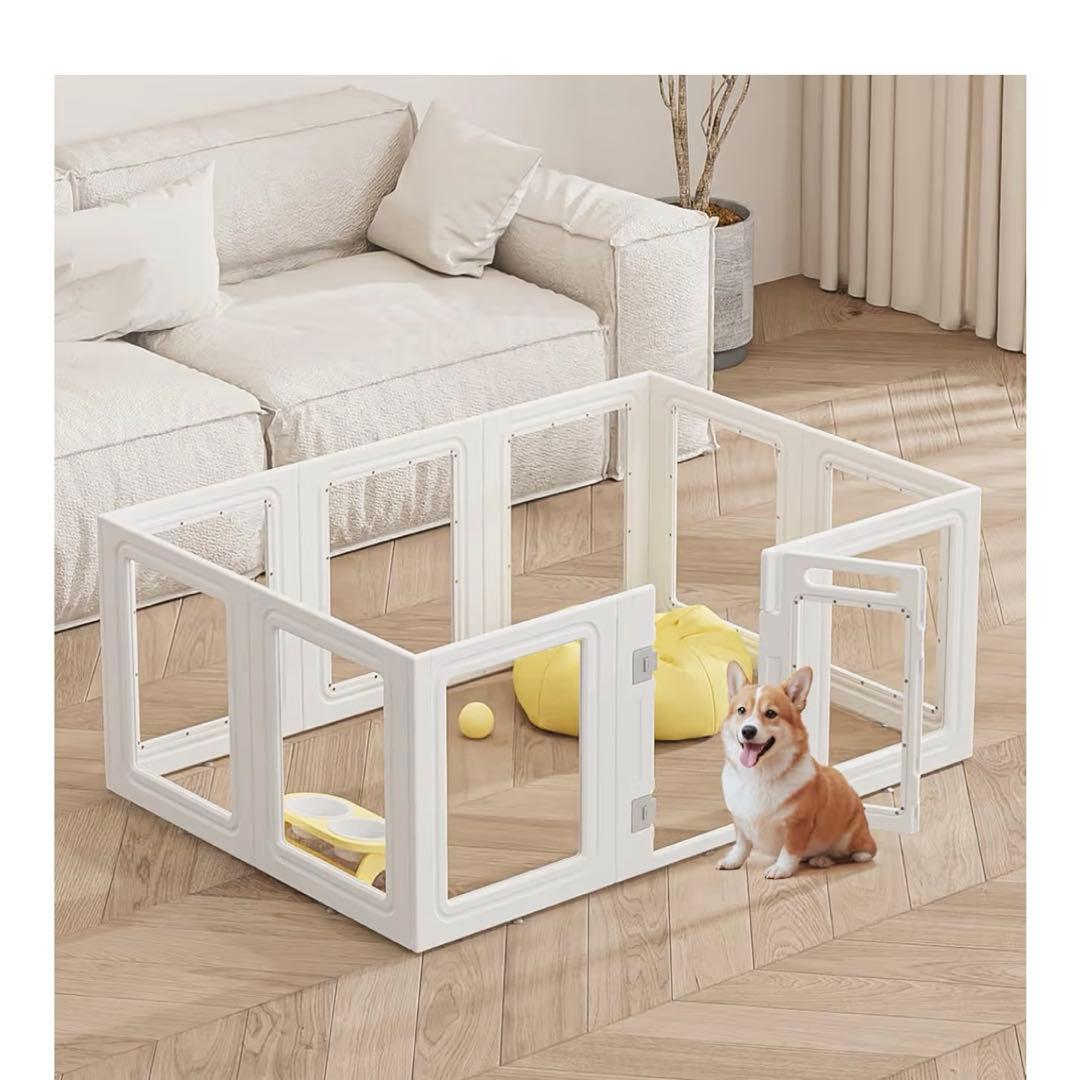 GumiSeaoアクリルペット犬フェンス重プラスチック子犬スポーツペン室内屋外小