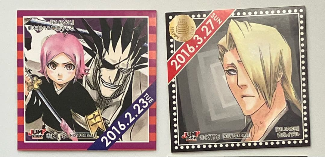 BLEACH 365日ステッカー 更木剣八 草鹿やちる 吉良イヅル