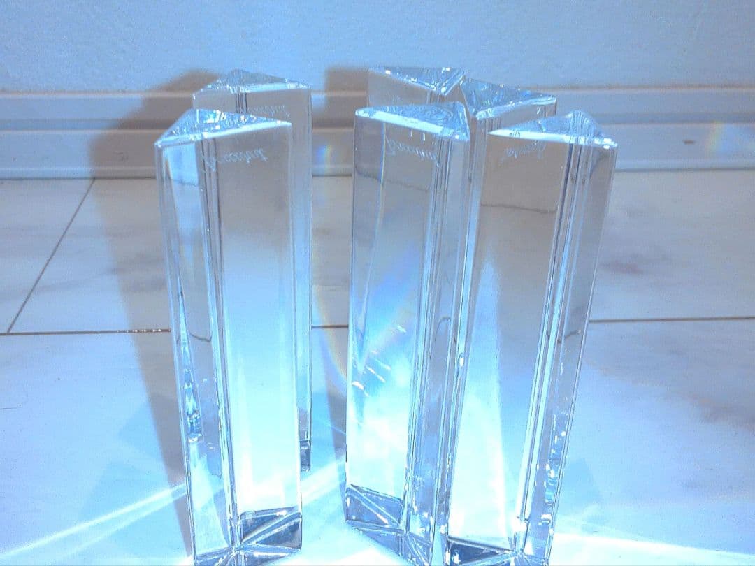 a70 BACCARAT バカラ 箸置き6点セット ガラス ロゴ入り