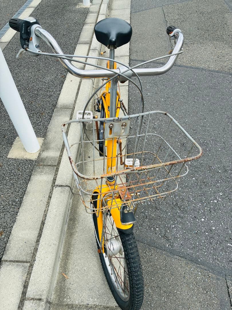 引き取り限定　ミニベロ　丸石　20インチ　⭐︎かわいいイエロー⭐︎
