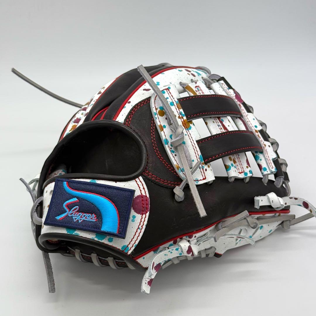 【魔改造】久保田スラッガー軟式KSN-AR2 内野用　ブラック×ペイントホワイト