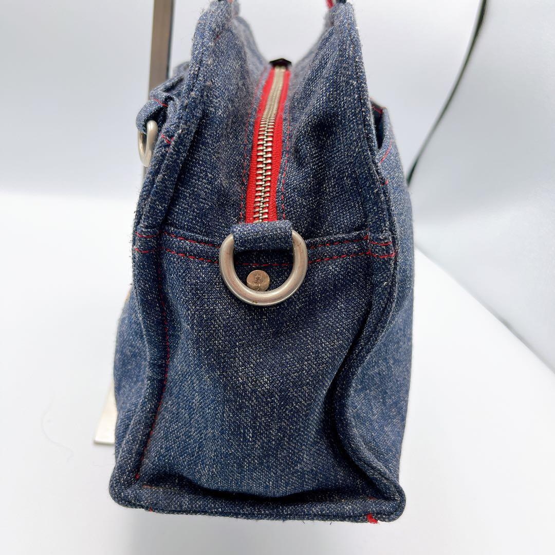 美品　カステルバジャック　2way デニム素材　ハンド　ショルダーバッグ
