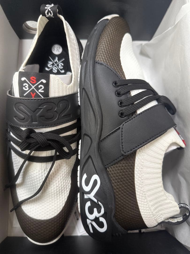 半額‼︎SY32 ゴルフシューズ 26.5cm ホワイト/ブラック