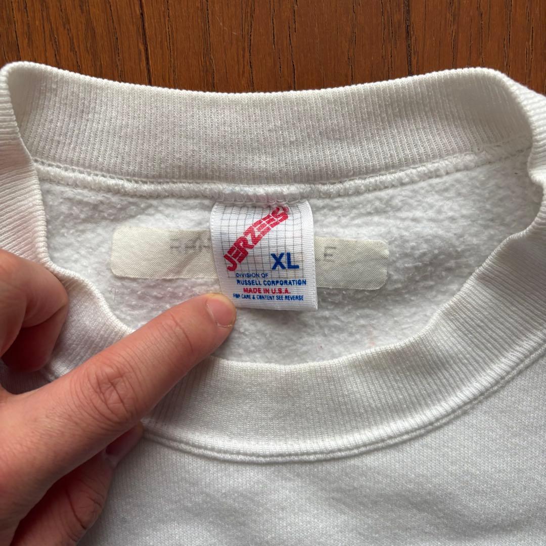 80's JERZEES motion ホワイトスウェット