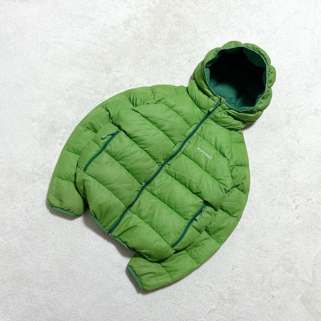 s*a様 y2k 短丈 モンベル down jacket parka グリーン