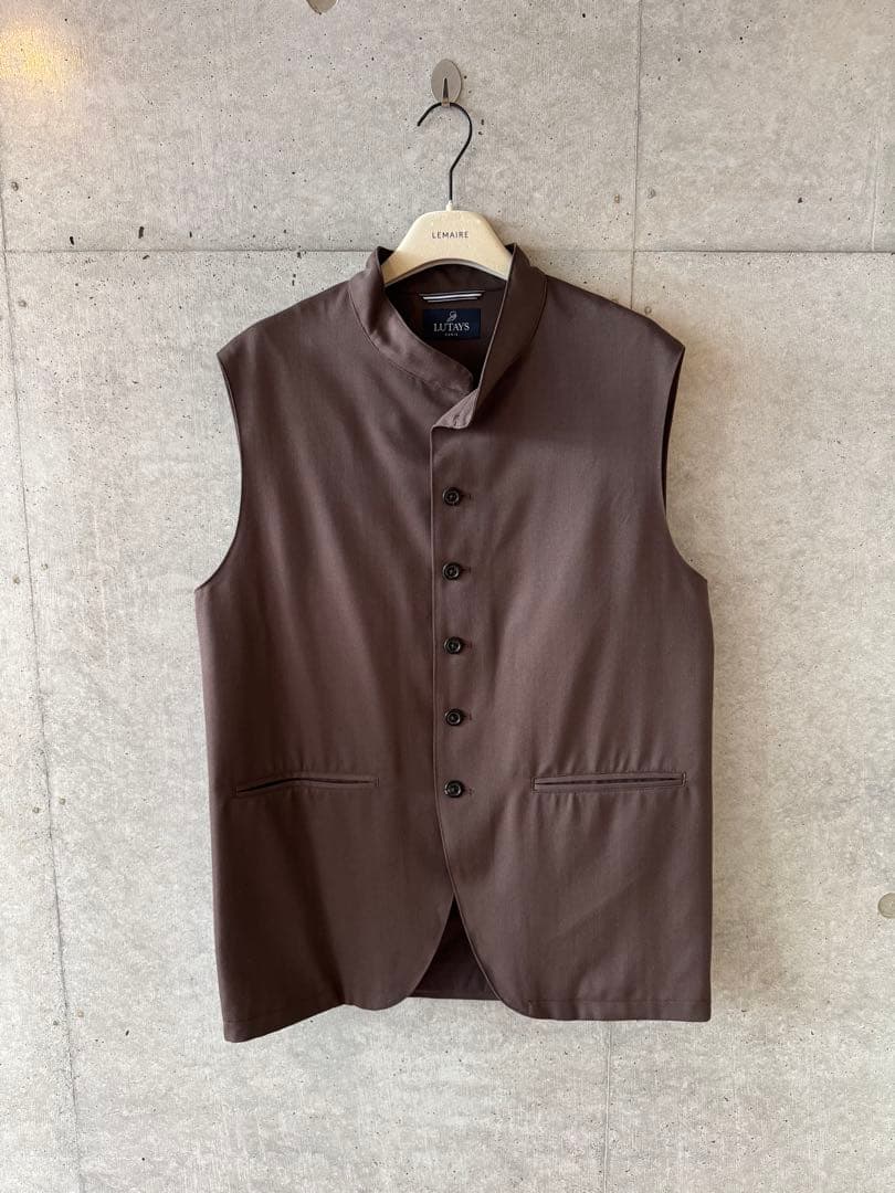 LUTAYS リュテス VALMONT VEST ウールベスト 茶 50 未使用