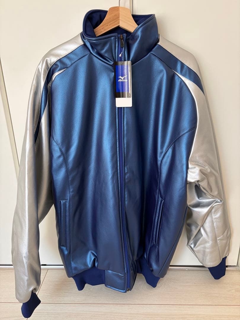 ミズノ　グランドコート　JASPO ネイビー/シルバー ジャケット サイズXO