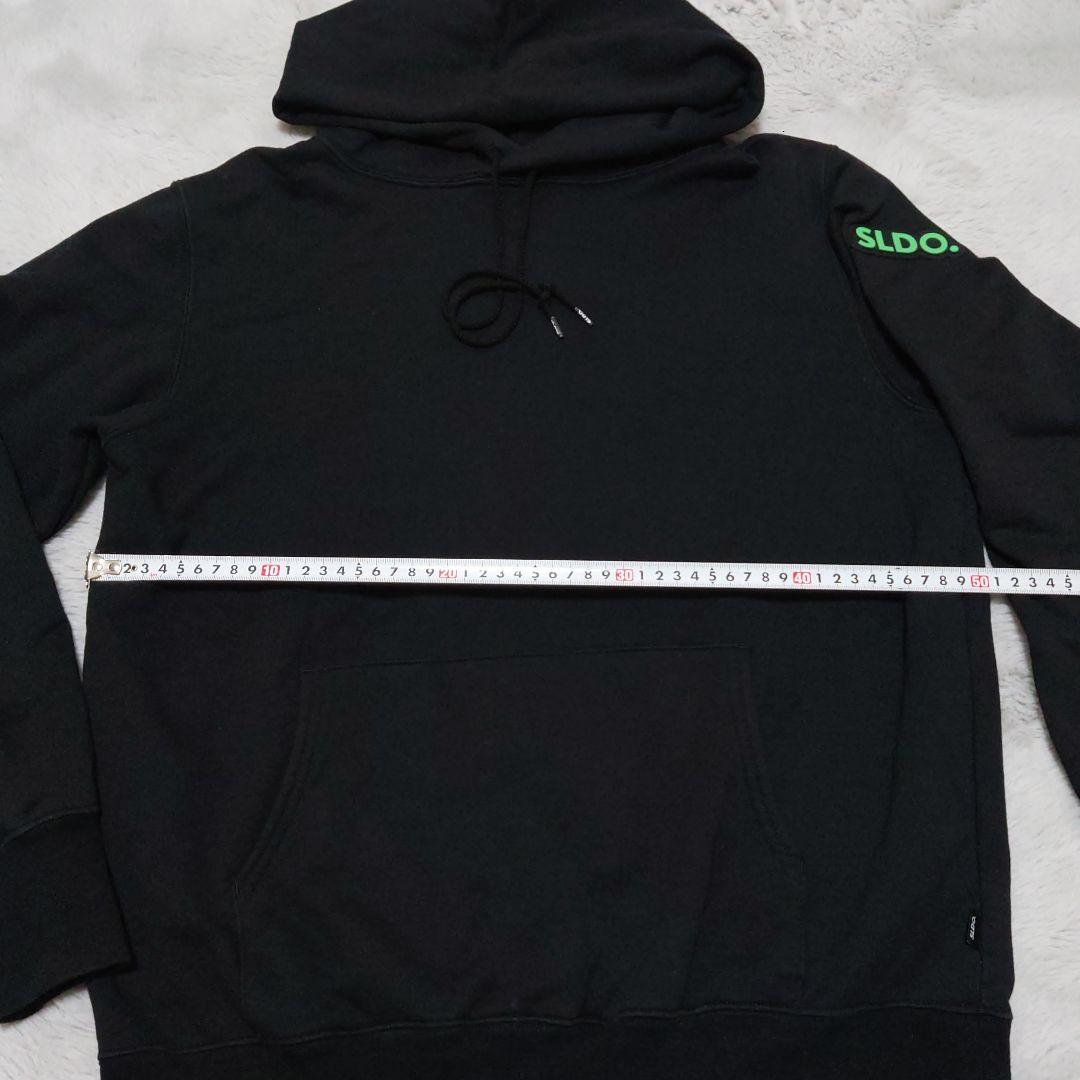 SLDO.エスルド ブラックパーカー フード付き メンズS