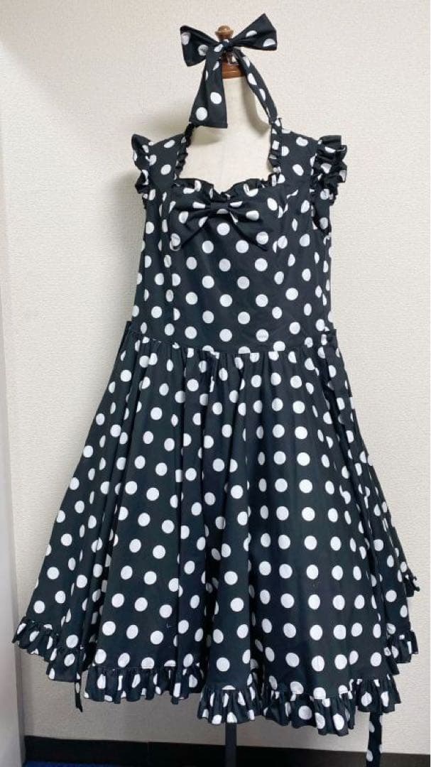 Physical Drop 水玉サーキュラーOP 黒