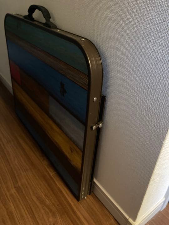 ロゴス　ヴィンテージ風テーブル　脚調整可能