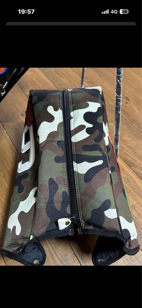 パーリーゲイツ スタンド式　キャディバッグ　ワッペンカモ