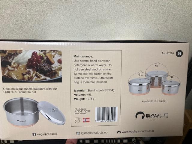 イーグルプロダクツ Campfire Pot ST520 9L アウトドア 鍋