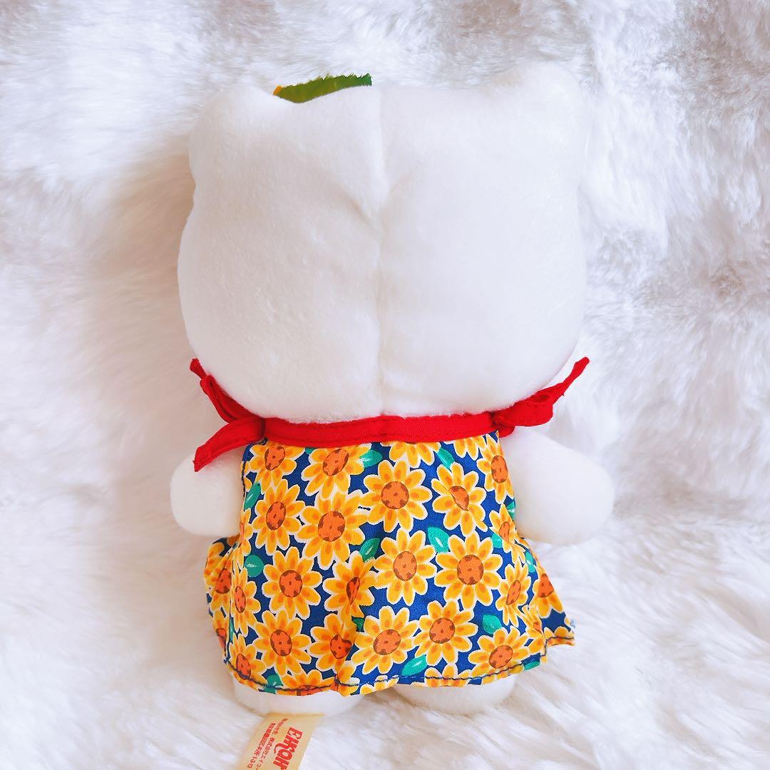 希少レア　ハローキティ　ぬいぐるみ　夏　ひまわり　麦わら帽子　平成レトロ