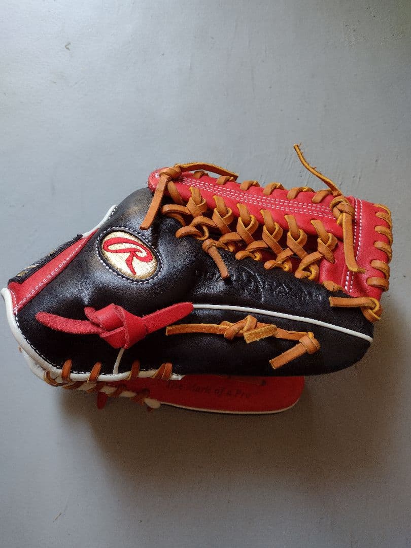 Rawlings 軟式グローブ 黒/赤