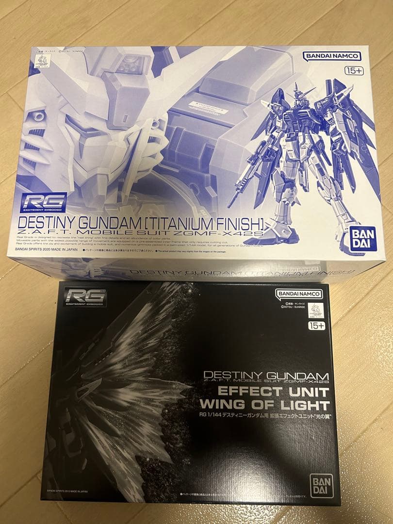 デスティニーガンダムRG チタニウムフィニッシュ　光の翼
