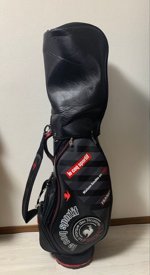 le coq sportif キャディバッグ 黒赤
