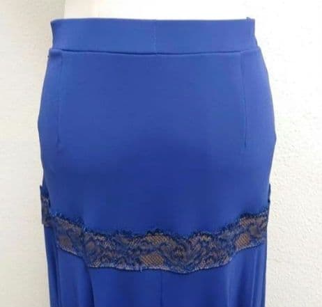 SALE☆チャコット　社交ダンス　スカート L ブルー レース 定価51700円