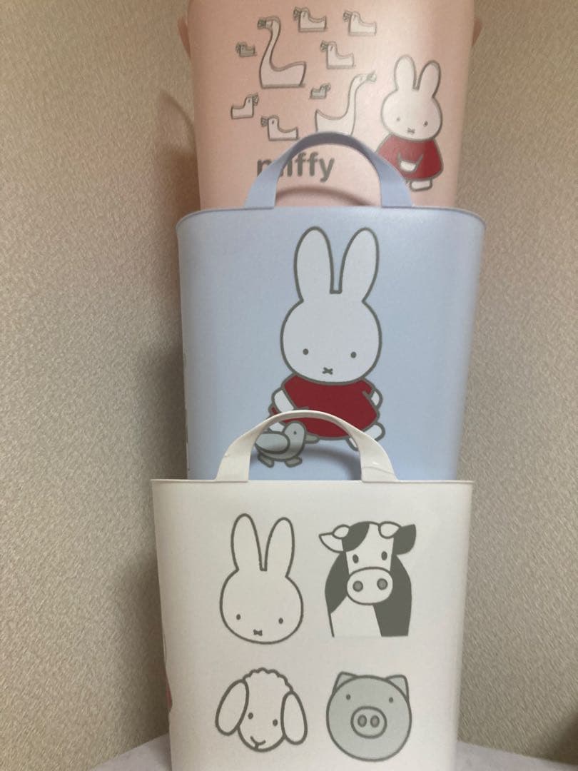 ミッフィーマルチバスケット✖️3色➕クローゼットフック 5個入り