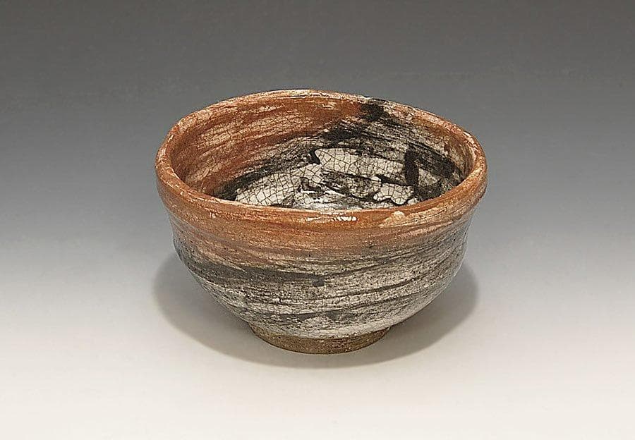 仁阿弥道八　二代目　高橋道八　作　赤楽茶碗　八代道八識箱　美品