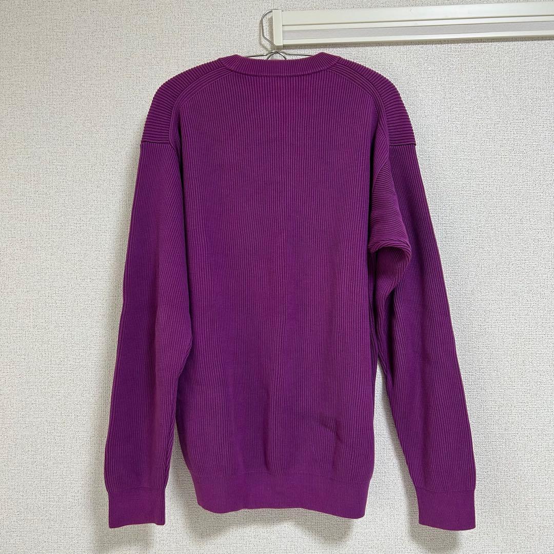 AURALEE パープル リブ編み ニットセーター
