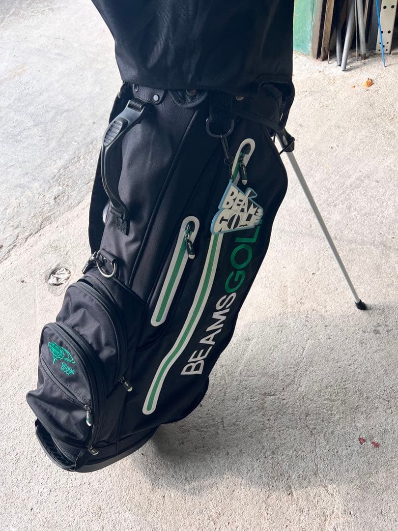 BEAMS GOLF キャディバッグ ブラック スタンドタイプ