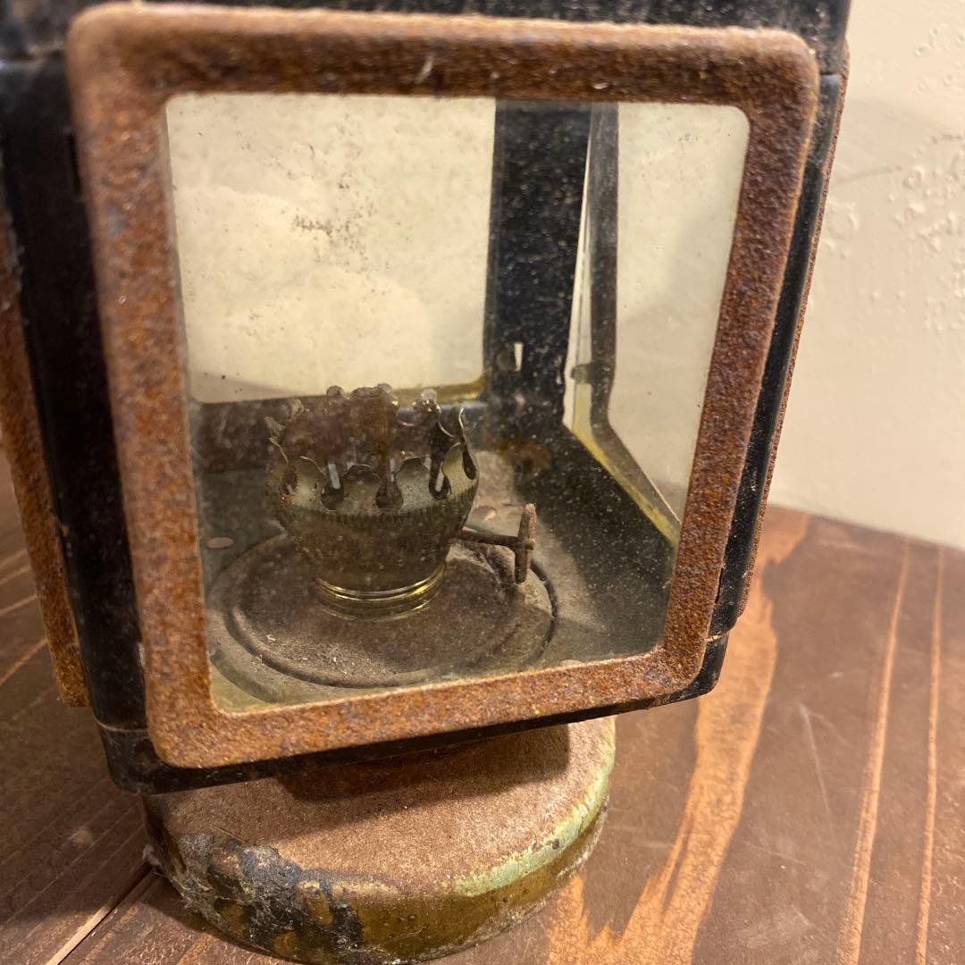 ヴィンテージ 四面ガラス スケーターズ ランタン　2点セット