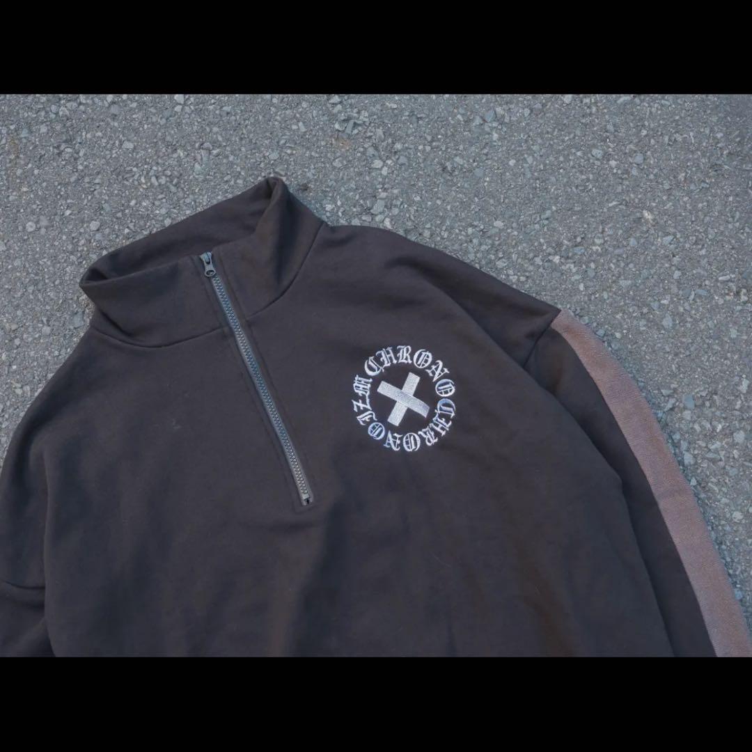 CHRONOIZM クロノイズム ハーフジップ スウェット　【ブラック】