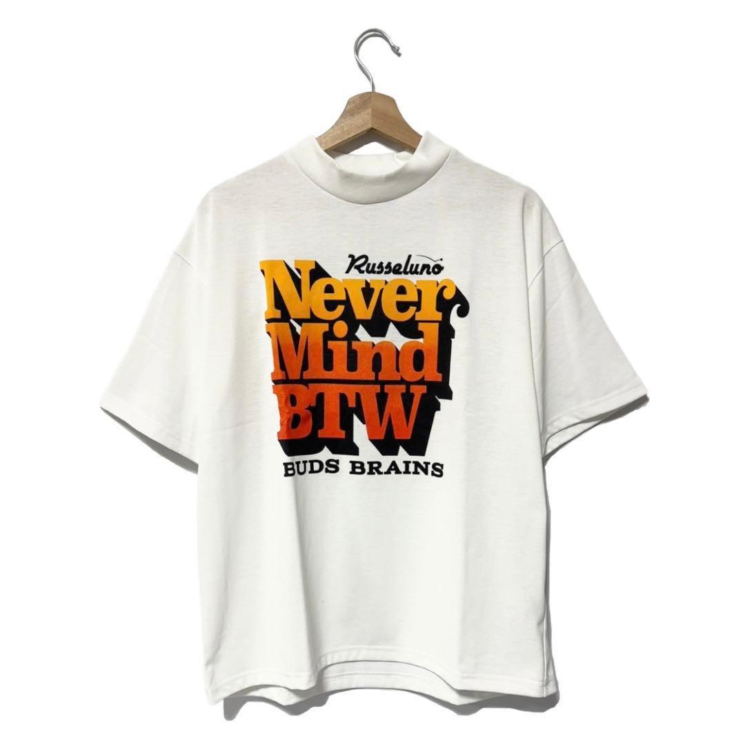 ラッセルノ ゴルフ グラフィック プリント S/S モックネック ホワイト L