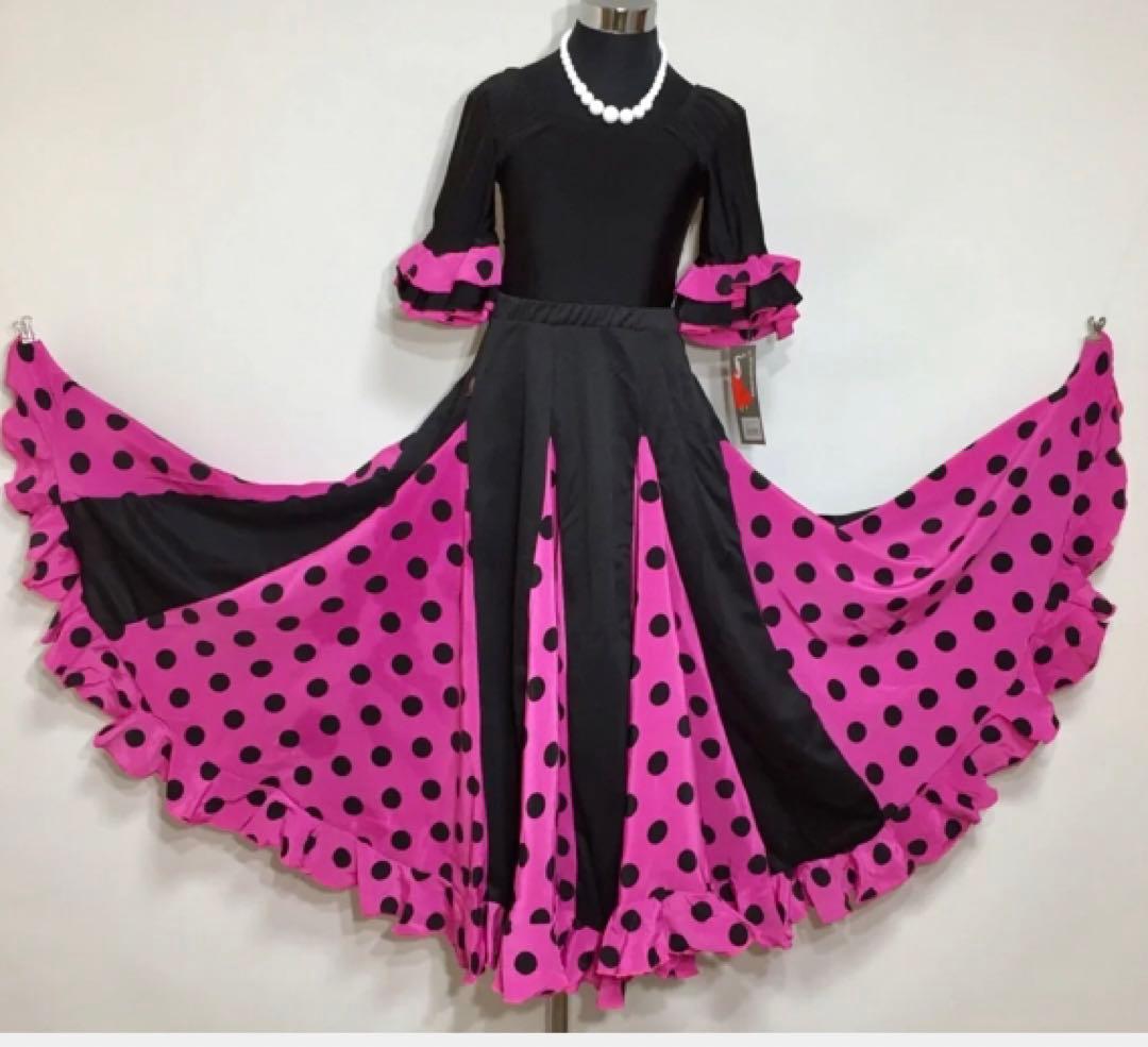 スペイン直輸入✳︎フラメンコ用子どもセットアップ　トルコブルー