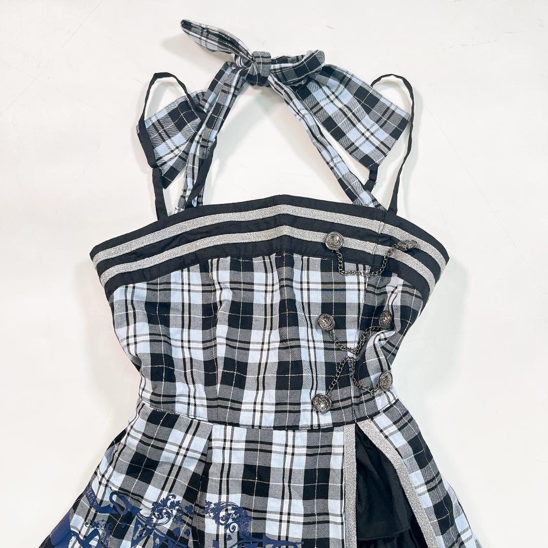 PUTUMAYO プトマヨ ワンピース フリル ミニスカ レース チェック 水色