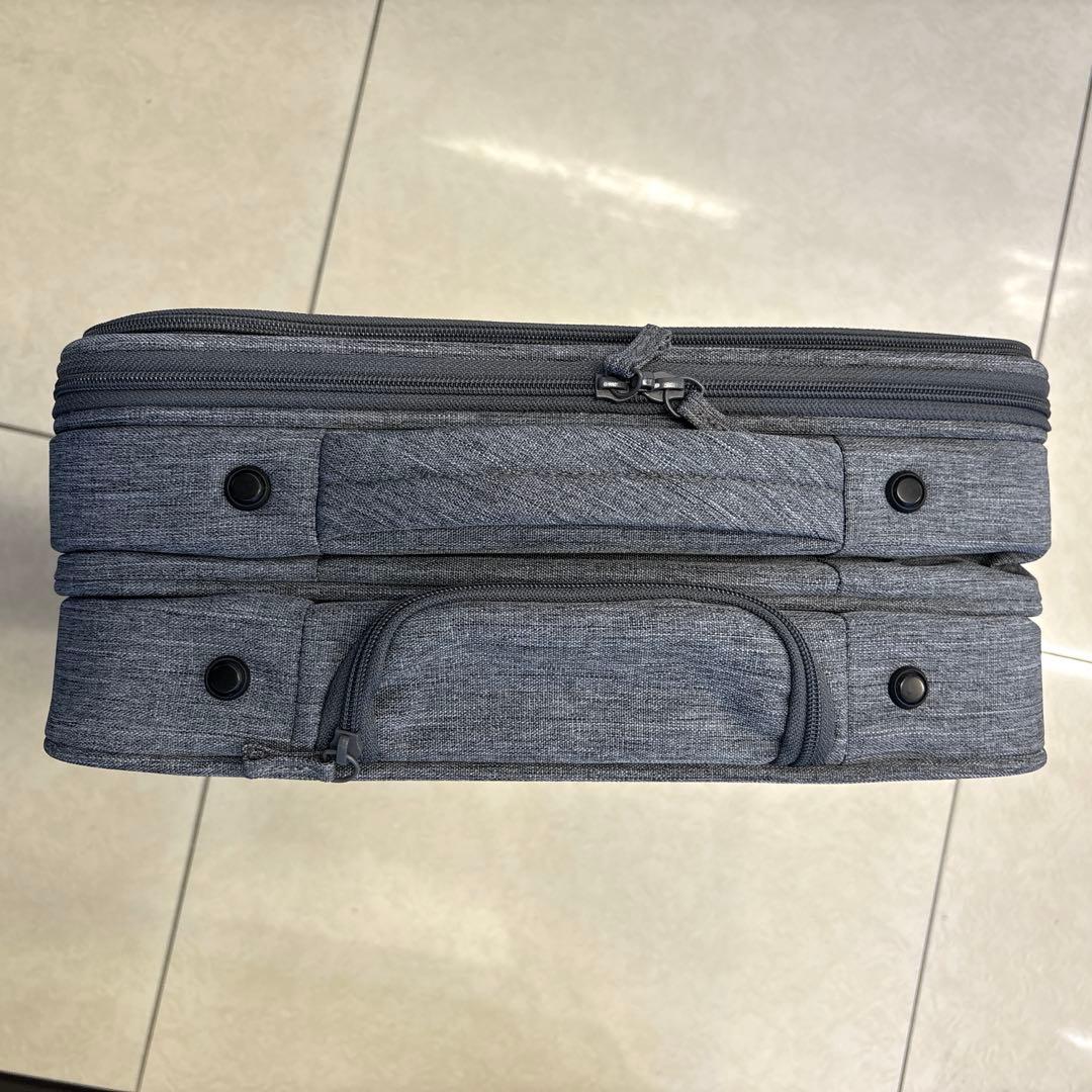 美品✨️廃盤品✨️無印 半分の厚みで収納できるソフト キャリーケース Sサイズ