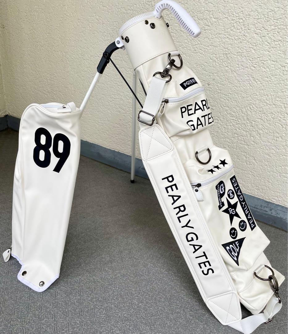 美品●パーリーゲイツ●PEARLY GATES キャディバッグ　サブバッグ●白