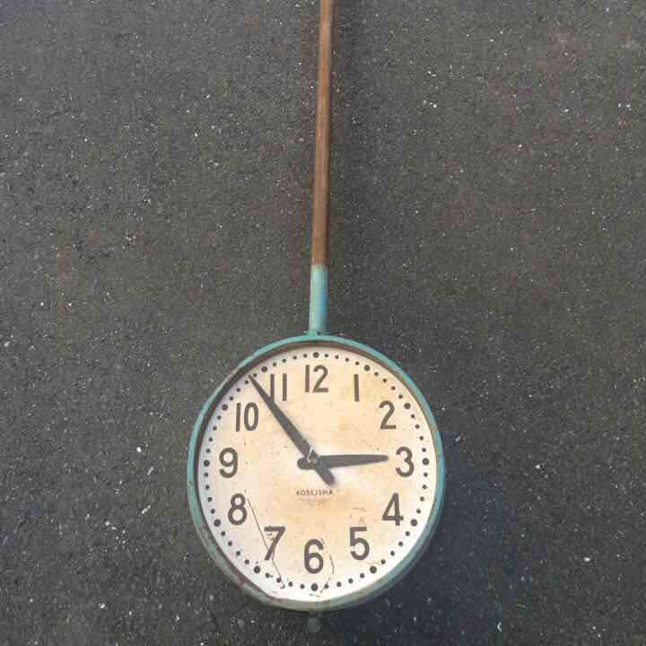 鉄道グッズ、昭和レトロ、両面吊り下げ時計