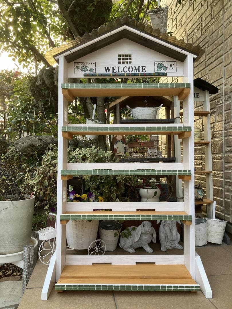 No17 断捨離り子❣️『プロフ必読』 商品三角お屋根 white　5段