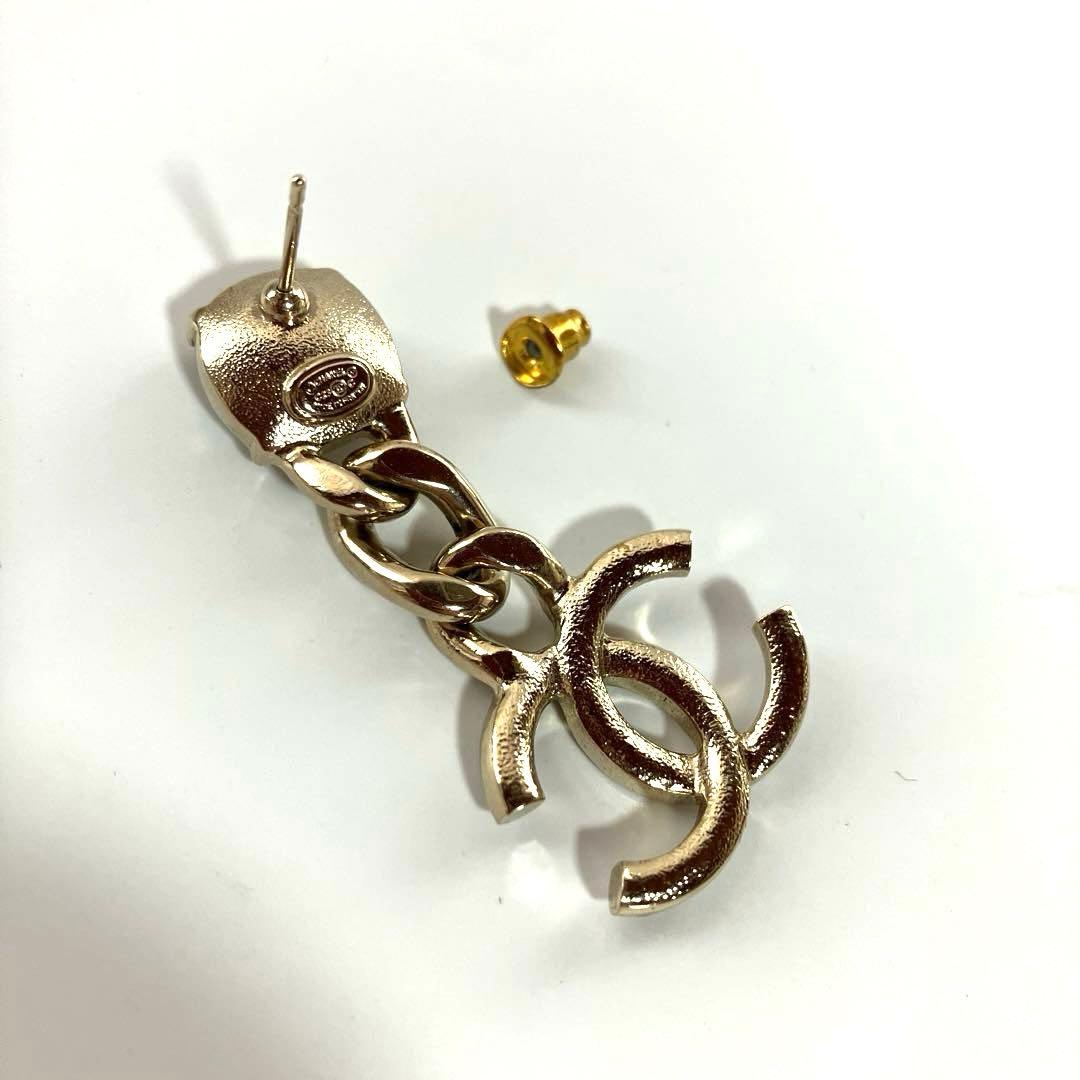 【美品】CHANEL シャネル ココマーク ラインストーン ピアス