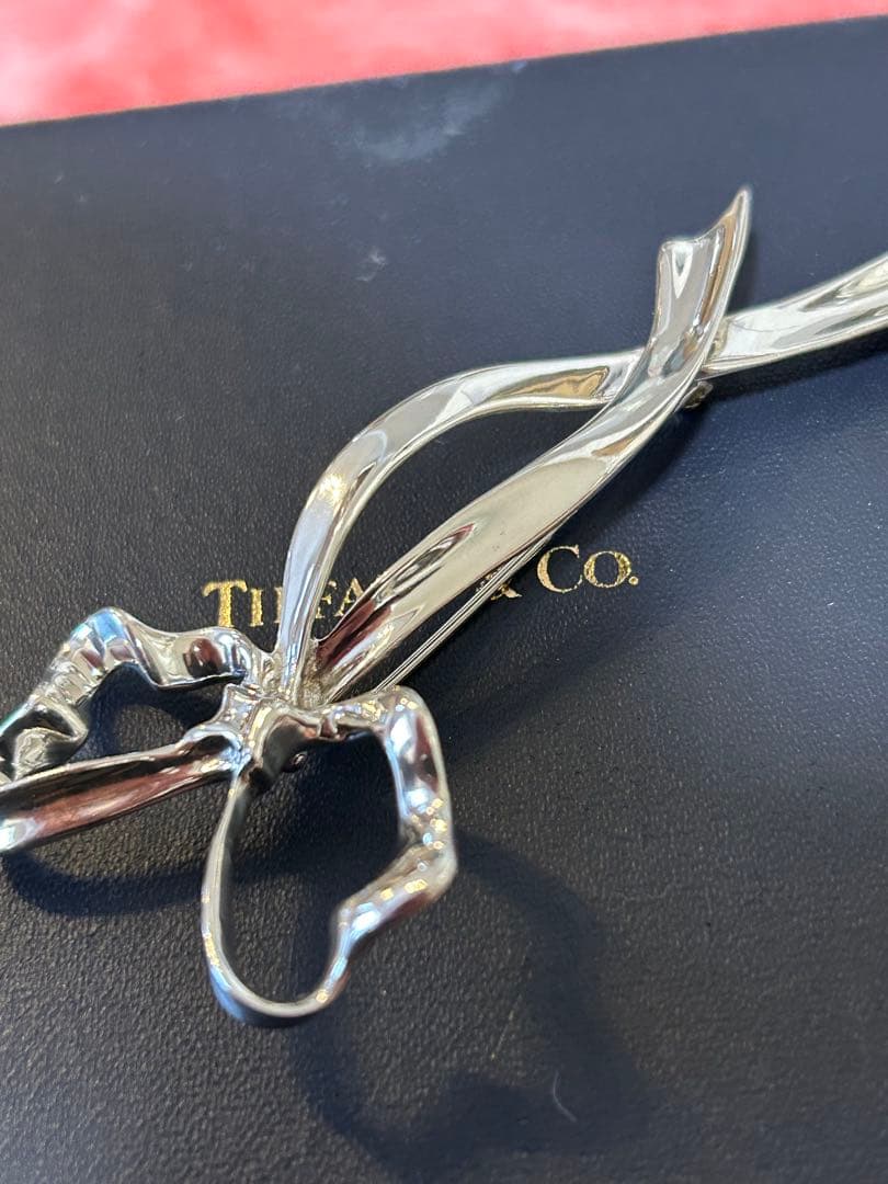 Tiffany & Co. オールドティファニー　シルバーリボンブローチ