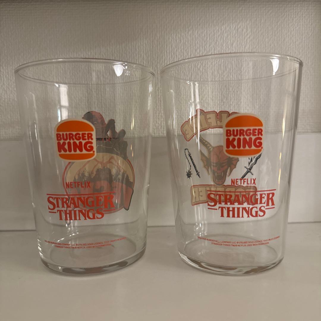 ストレンジャーシングス フランス バーガーキング グラス 2つセット