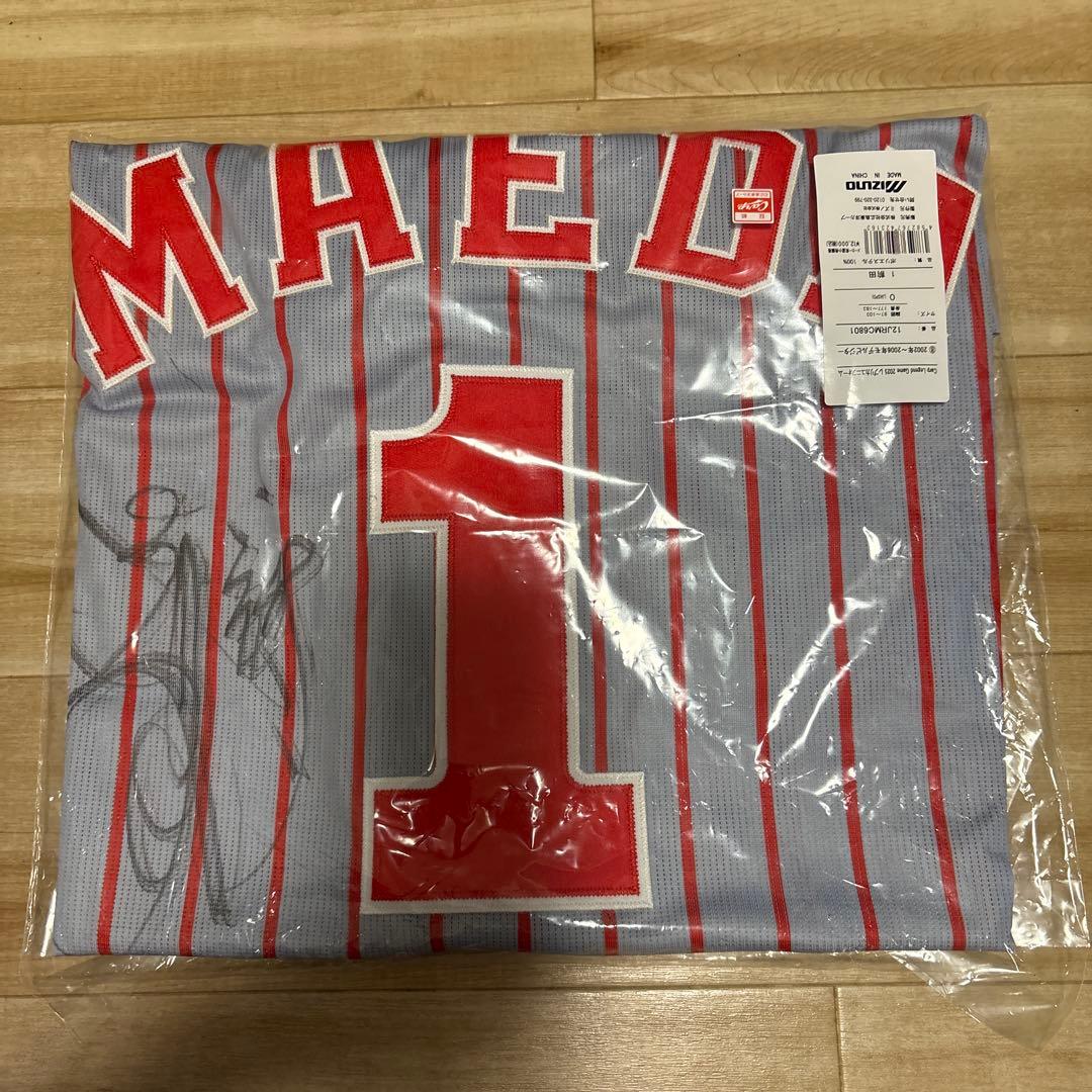 MAEDA ストライプユニフォーム 背番号1 サイン入り