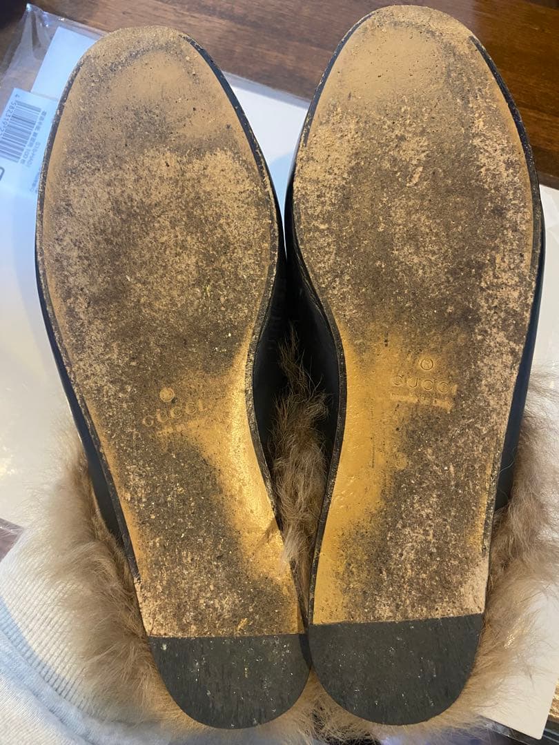 gucci プリンスタウン ファー スリッパ グッチ ミュール ホースビット