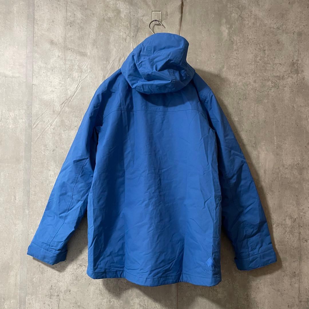 Burtonバートンスキーウェアスノーボードジャケットパーカーフード付き青ブルー