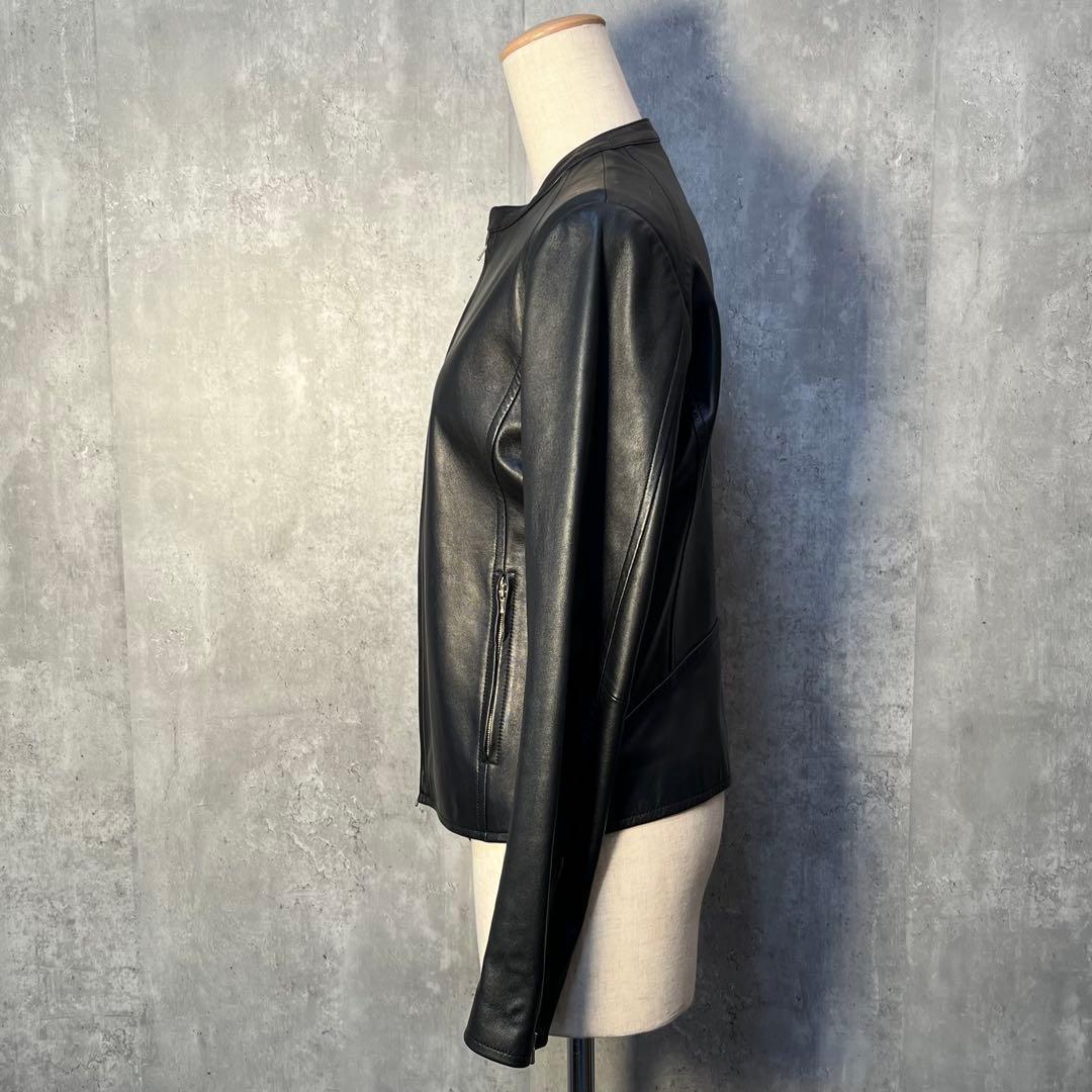 美品☆エストネーション 本革 羊革 ラムレザー ライダースジャケット 柔らかい革