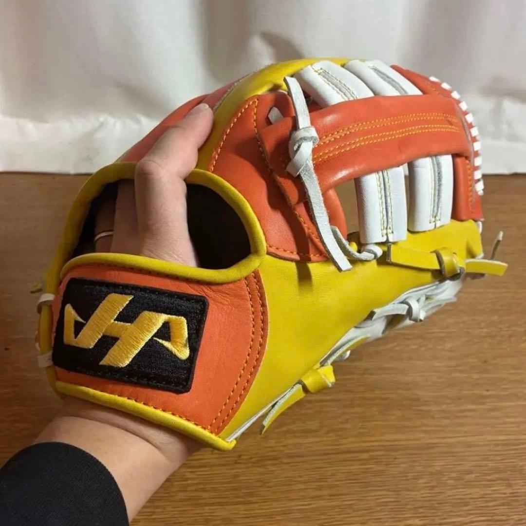 ハタケヤマ 一般硬式 グローブ グラブ 外野用 金本モデル 美品 限定品
