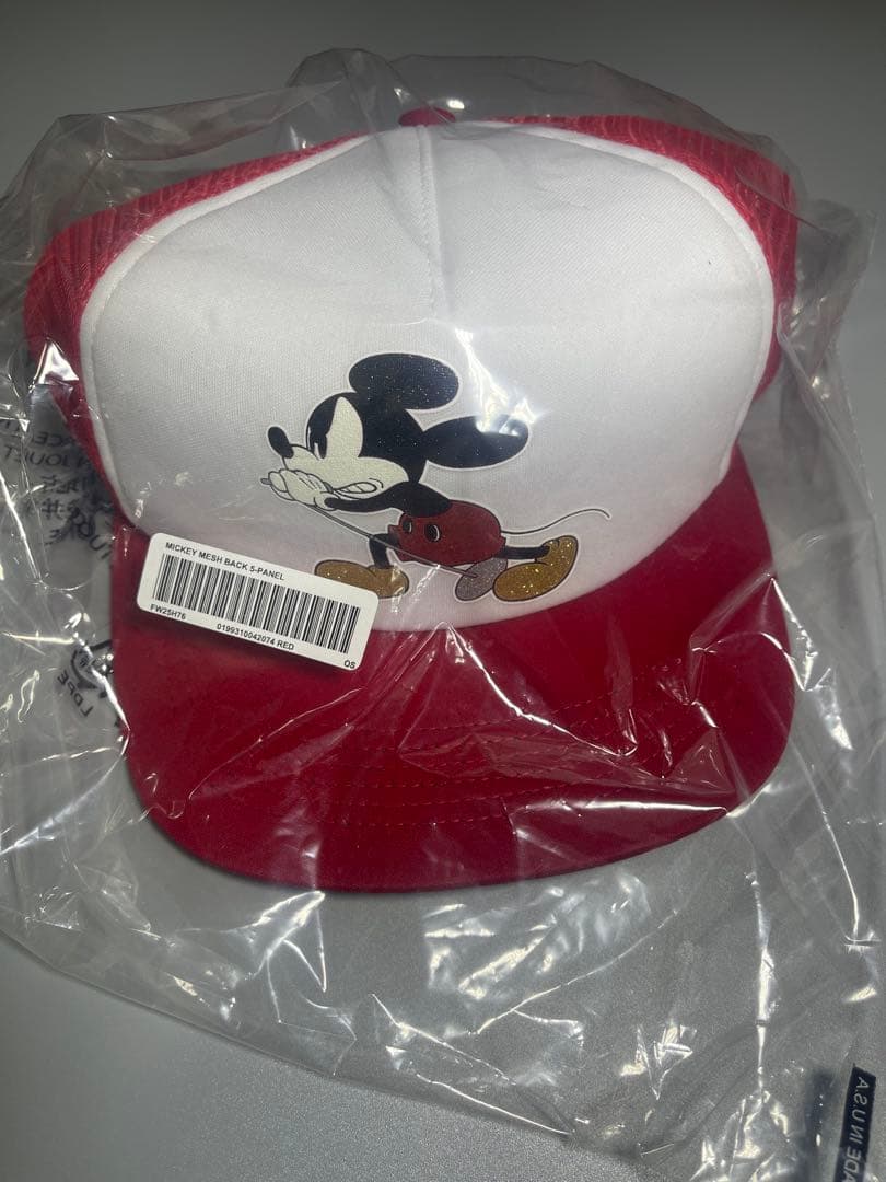 Supreme Number (N)ine Mickey Mouse Cap 赤