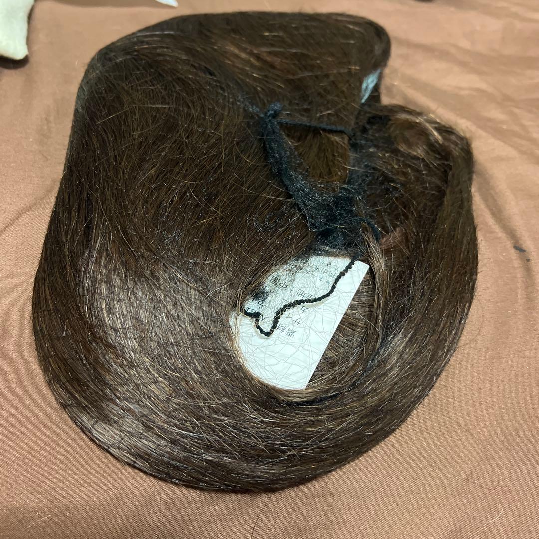 新品！ 人毛ダークブラウン ストレートウィッグ