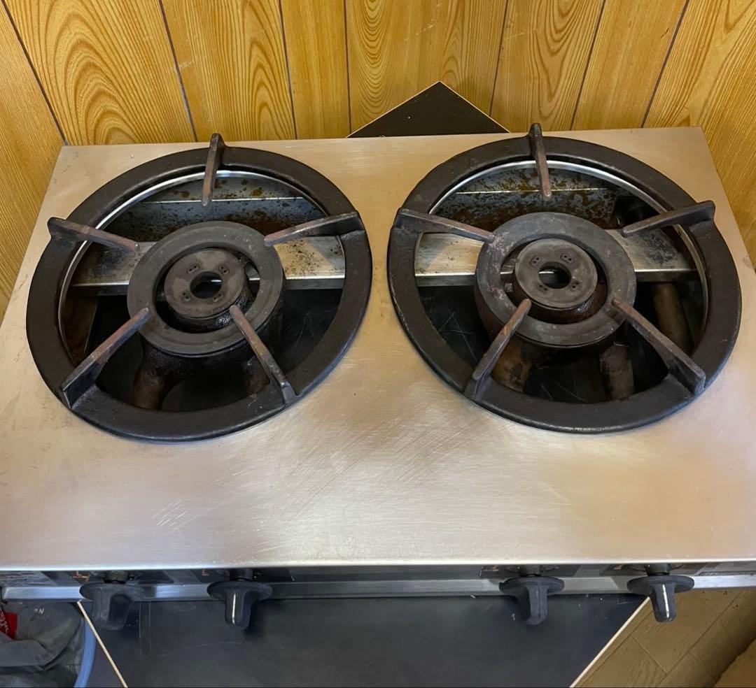 動確済み 業務用 マルゼン 2口 卓上ガスコンロ M-222C 都市ガス 大阪