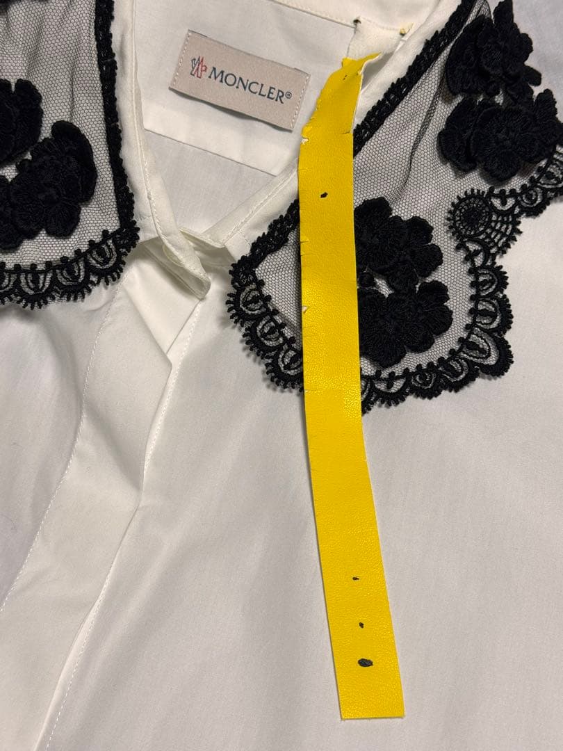 Monclerモンクレール シモーネロシャ パールロゴ レース オーバーシャツS