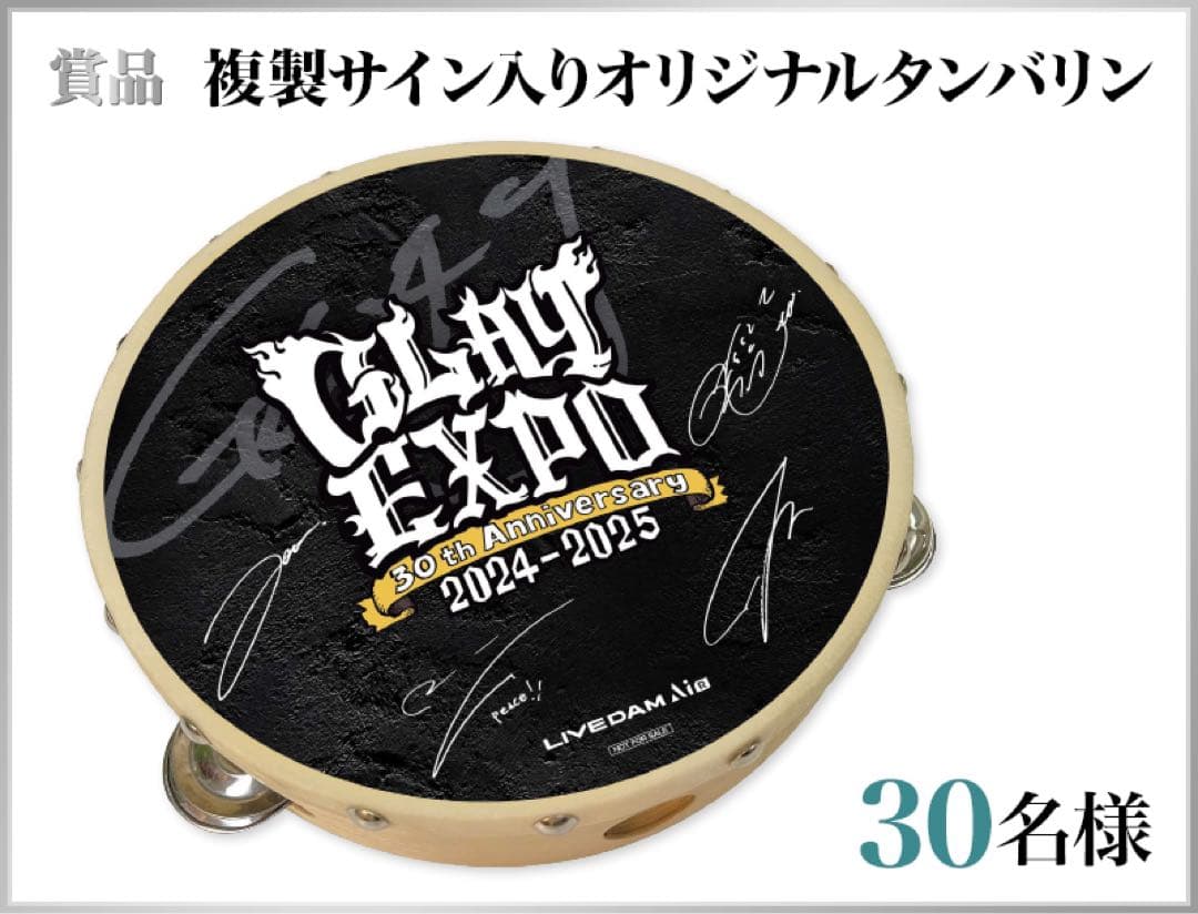 GLAY オリジナルタンバリン　GLAYEXPO 30htAnniversary