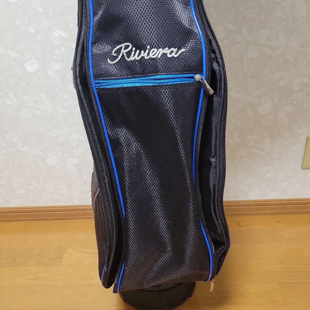Riviera キャディバッグ 黒と青　リビエラ