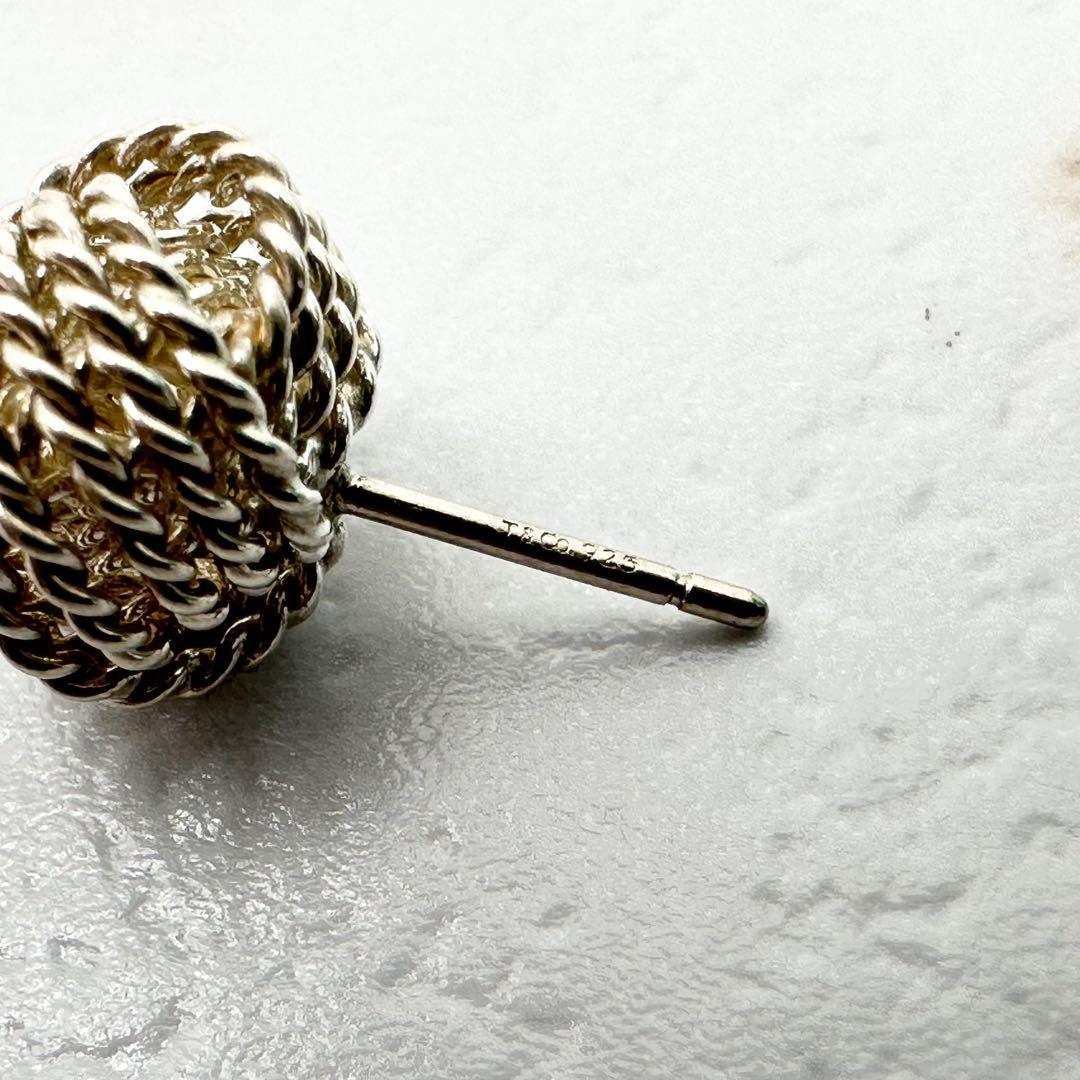 Tiffany サマセット　メッシュ　ボール　ピアス　片耳　Ag925 シルバー